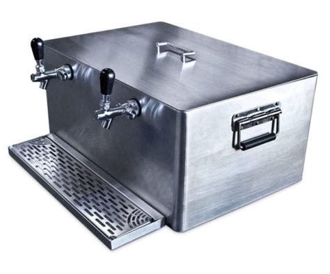 wrapped stainless steel jockey box|4 tap jockey box.